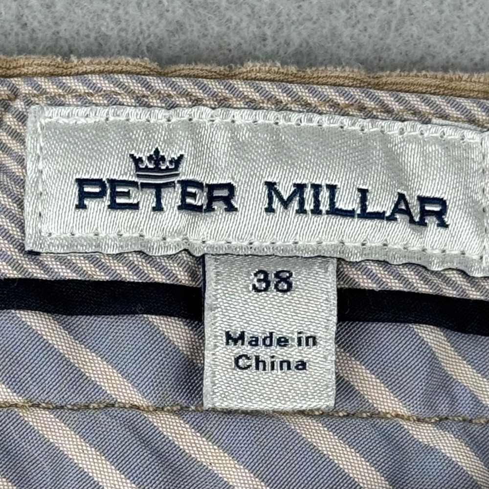 Peter Millar Crown Comfort Khaki Chino Casual Shorts Mens 38 Stretch Golf - Picture 4 of 13